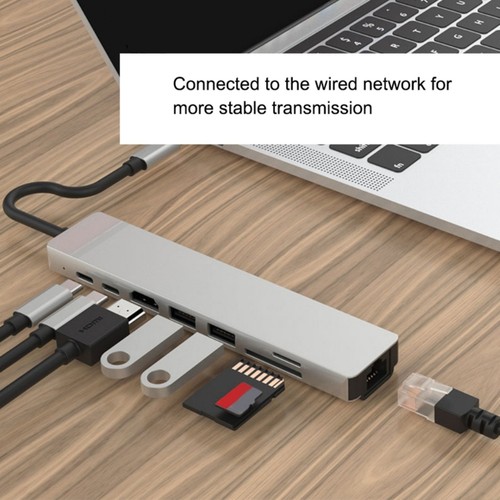 Usb hub with ethernet rj45 - c,
