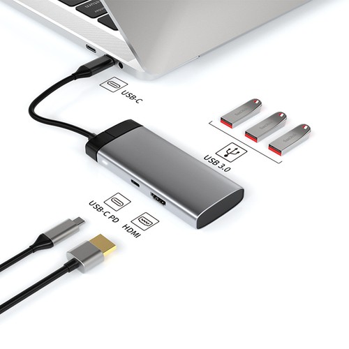 Transparent usb hub multiport - transparent,