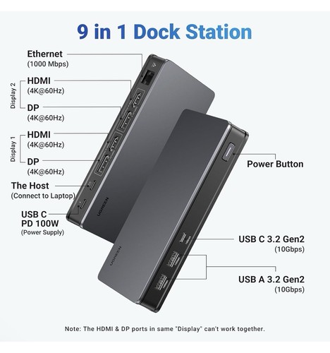 Ugreen laptop docking - ugreen, station