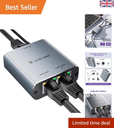 Port ethernet splitter with - 2-port,